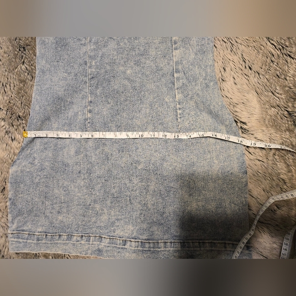 SHEIN SXY Women's Stand Collar Slim Fit Sleeveless Denim Dress - Picture 9 of 10